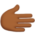 🫱🏾 rightwards hand: medium-dark skin tone display on Apple